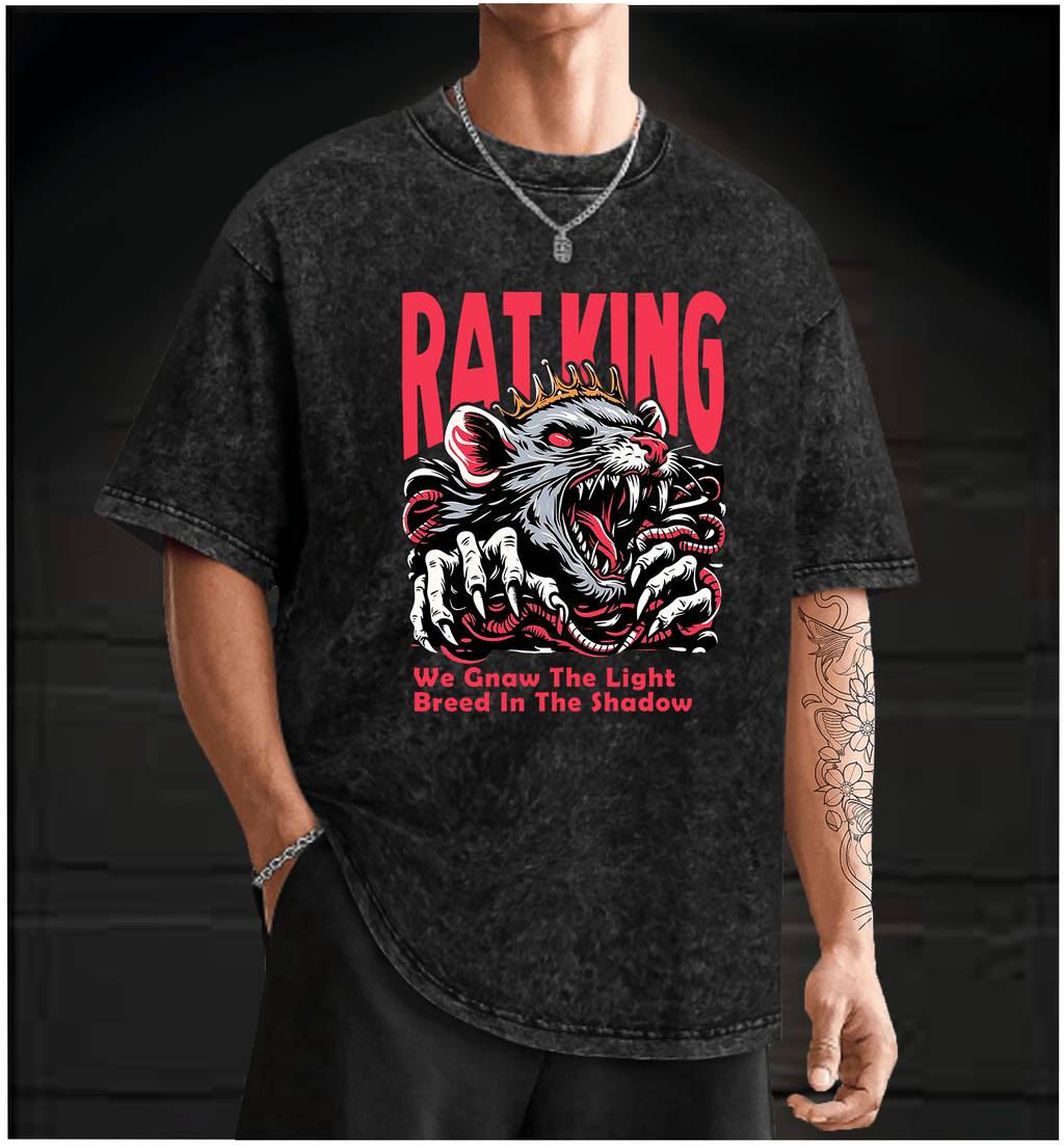 Mouse King??£¤s Reign Vintage Washed 100% Cotton T-Shirt - TheDrunkShark