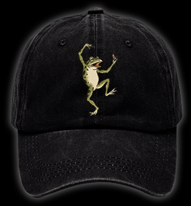 Naughty Frog Vintage Washed 100% Cotton Baseball Hat - TheDrunkShark