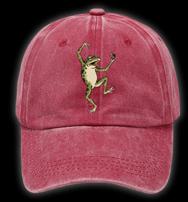 Naughty Frog Vintage Washed 100% Cotton Baseball Hat - TheDrunkShark