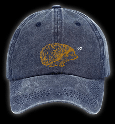 No Sharing Hedgehog Vintage Washed 100% Cotton Baseball Hat - TheDrunkShark