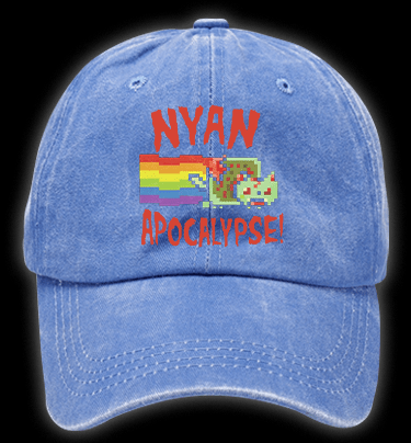 Nyan Cat Vintage Washed 100% Cotton Baseball Hat - TheDrunkShark