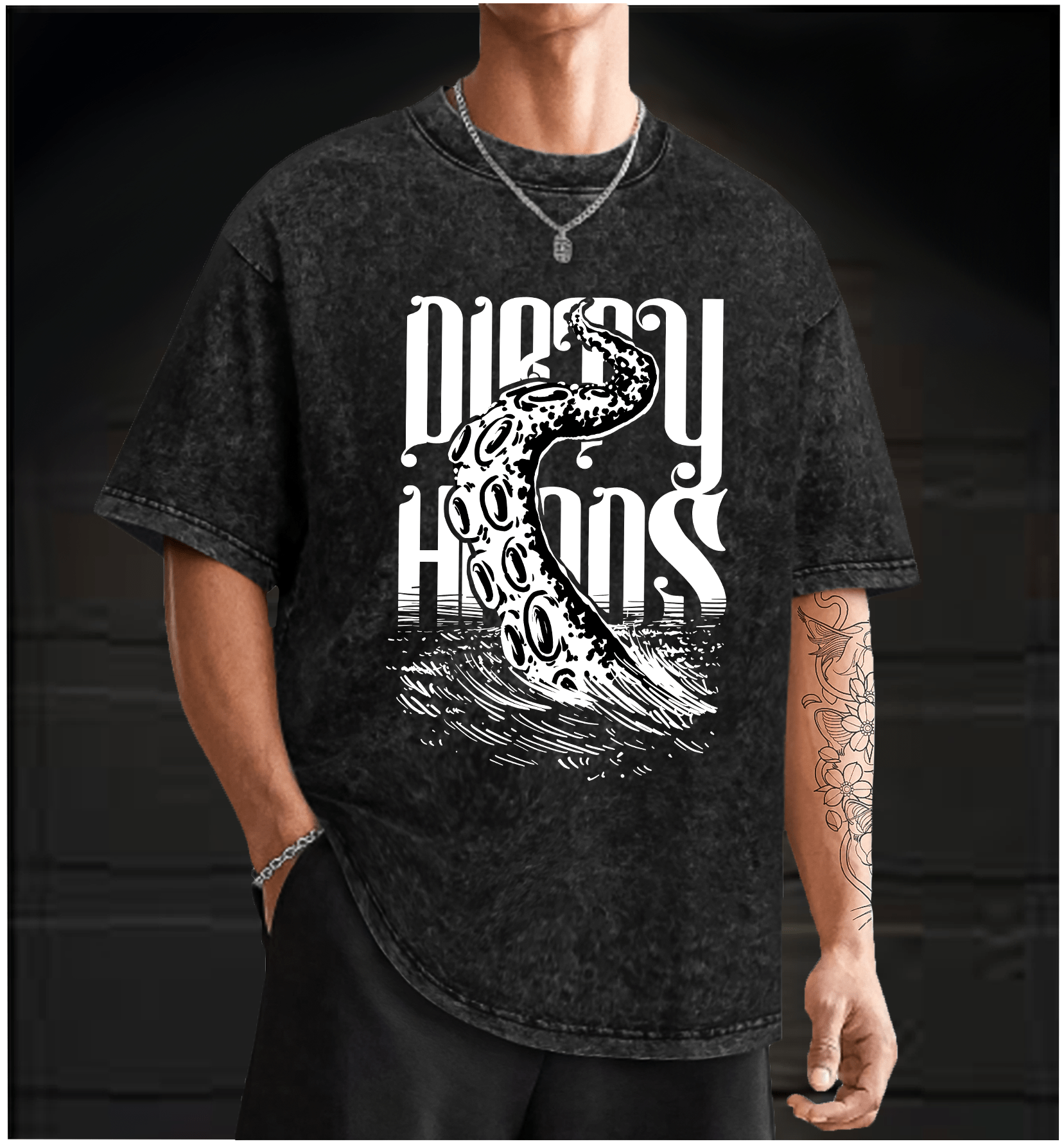 Octopus Tentacle Fun Vintage Washed 100% Cotton T-Shirt - TheDrunkShark
