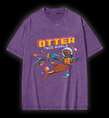 Otter The World Mouse Vintage Washed 100% Cotton T-Shirt - TheDrunkShark