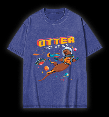 Otter The World Mouse Vintage Washed 100% Cotton T-Shirt - TheDrunkShark