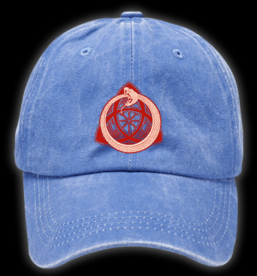 Ouroboros Mystical Design Vintage Washed 100% Cotton Baseball Hat - TheDrunkShark