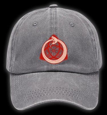 Ouroboros Mystical Design Vintage Washed 100% Cotton Baseball Hat - TheDrunkShark
