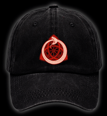 Ouroboros Mystical Design Vintage Washed 100% Cotton Baseball Hat - TheDrunkShark