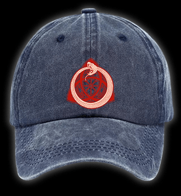 Ouroboros Mystical Design Vintage Washed 100% Cotton Baseball Hat - TheDrunkShark