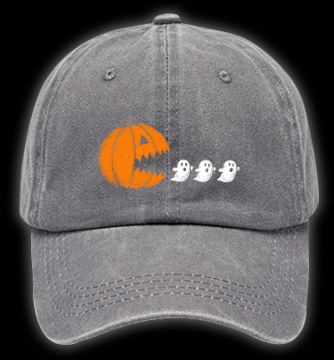 Pac - Man Halloween Vintage Washed 100% Cotton Baseball Hat - TheDrunkShark
