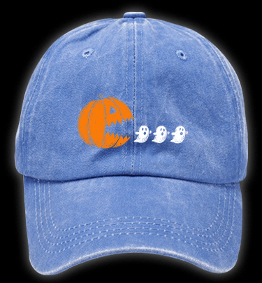 Pac - Man Halloween Vintage Washed 100% Cotton Baseball Hat - TheDrunkShark
