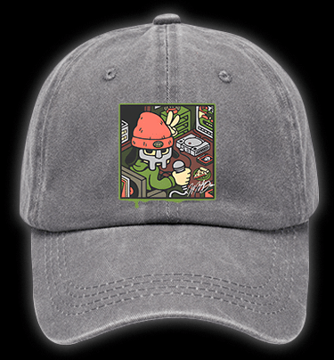 Pakappa The Rapper Hip - Hop Vintage Washed 100% Cotton Baseball Hat - TheDrunkShark