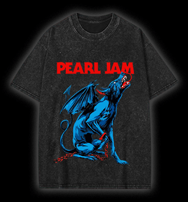  Pearl Jam  Dog Vintage Washed 100% Cotton T-Shirt - TheDrunkShark