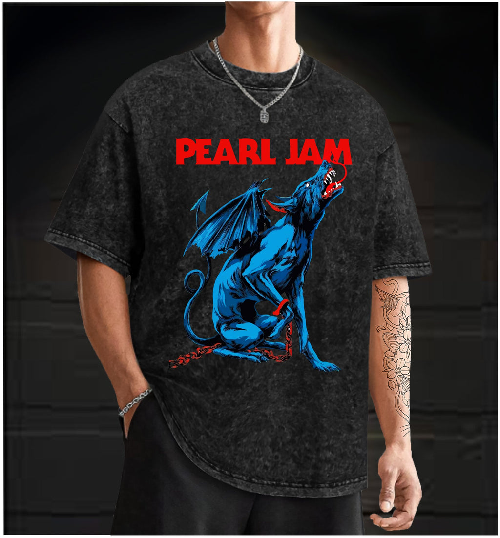  Pearl Jam  Dog Vintage Washed 100% Cotton T-Shirt - TheDrunkShark
