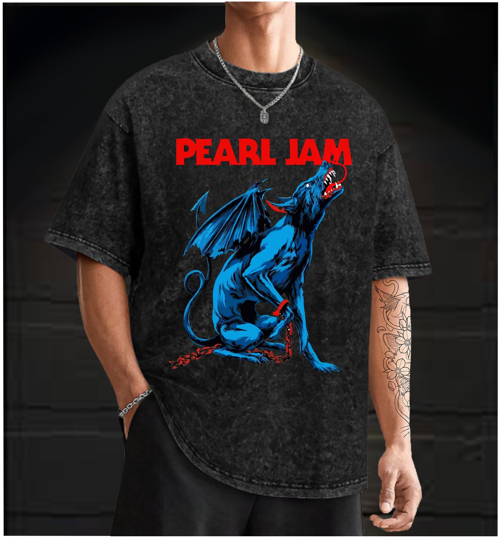  Pearl Jam  Dog Vintage Washed 100% Cotton T-Shirt - TheDrunkShark