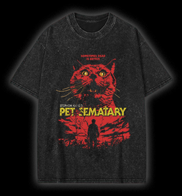  Pet Sematary Vintage Washed 100% Cotton T-Shirt - TheDrunkShark
