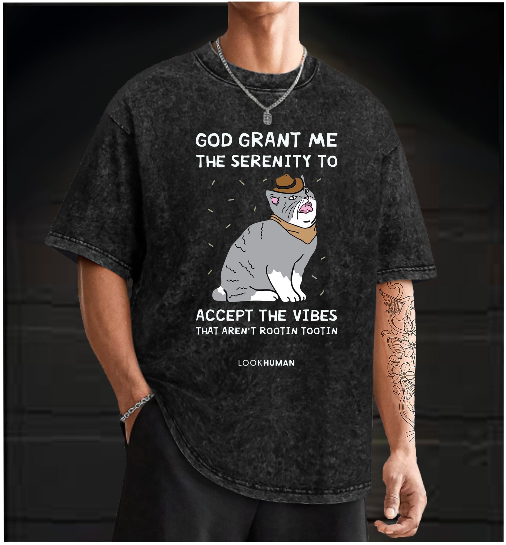  Philosophical Cat Vintage Washed 100% Cotton T-Shirt - TheDrunkShark