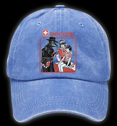 Plague Doctor Vintage Washed 100% Cotton Baseball Hat - TheDrunkShark
