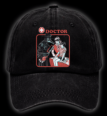 Plague Doctor Vintage Washed 100% Cotton Baseball Hat - TheDrunkShark