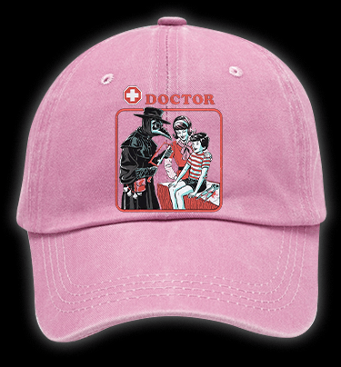 Plague Doctor Vintage Washed 100% Cotton Baseball Hat - TheDrunkShark