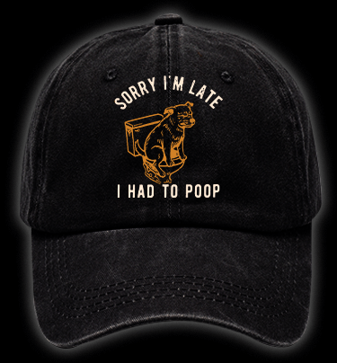 Poop Doge Vintage Washed 100% Cotton Baseball Hat - TheDrunkShark