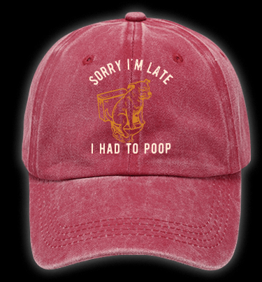 Poop Doge Vintage Washed 100% Cotton Baseball Hat - TheDrunkShark