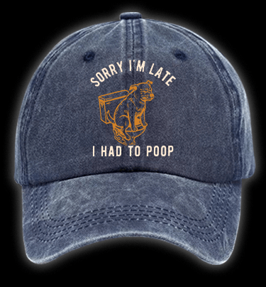 Poop Doge Vintage Washed 100% Cotton Baseball Hat - TheDrunkShark