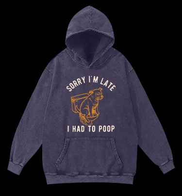Poop Doge Vintage Washed 100% Cotton Hoodie - TheDrunkShark