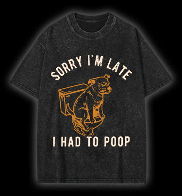 Poop Doge Vintage Washed 100% Cotton T-Shirt - TheDrunkShark