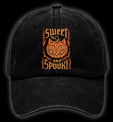 Pumpkin Cat Vintage Washed 100% Cotton Baseball Hat - TheDrunkShark