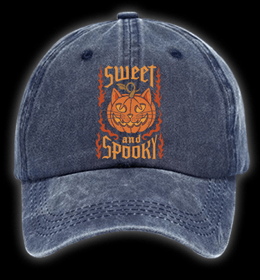 Pumpkin Cat Vintage Washed 100% Cotton Baseball Hat - TheDrunkShark