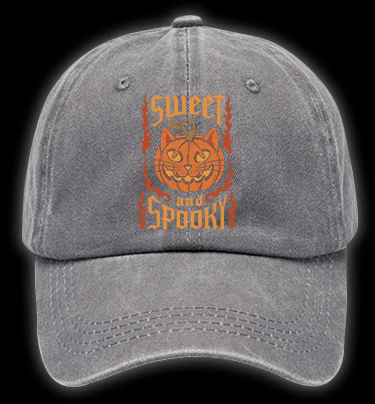 Pumpkin Cat Vintage Washed 100% Cotton Baseball Hat - TheDrunkShark