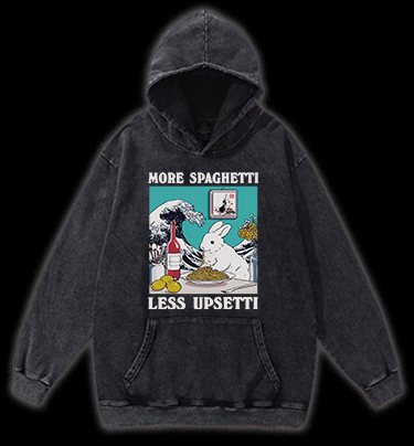 Rabbit??¡ê¡ès Pasta Time Vintage Washed 100% Cotton Hoodie - TheDrunkShark