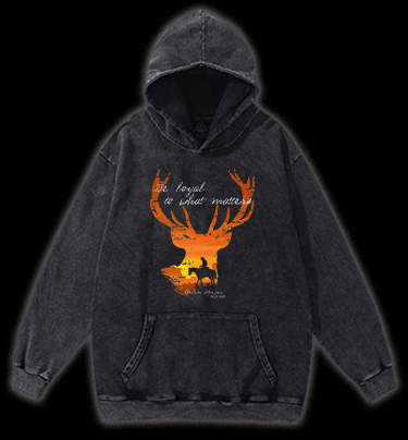 Red Dead Redemption Deer Ending Vintage Washed 100% Cotton Hoodie - TheDrunkShark