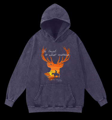 Red Dead Redemption Deer Ending Vintage Washed 100% Cotton Hoodie - TheDrunkShark