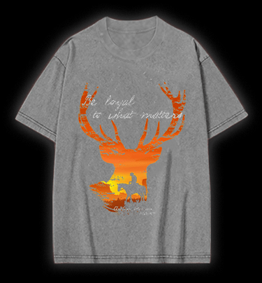 Red Dead Redemption Deer Ending Vintage Washed 100% Cotton T-Shirt - TheDrunkShark