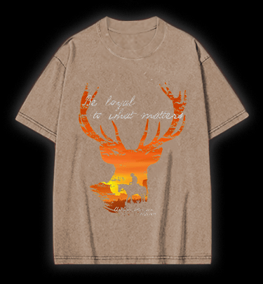 Red Dead Redemption Deer Ending Vintage Washed 100% Cotton T-Shirt - TheDrunkShark