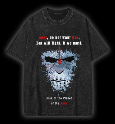  Rise of the Planet of the Apes  Vintage Washed 100% Cotton T-Shirt - TheDrunkShark