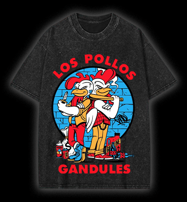  Road Roosters  Vintage Washed 100% Cotton T-Shirt - TheDrunkShark