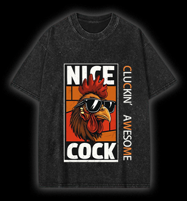  Rooster Attitude Vintage Washed 100% Cotton T-Shirt - TheDrunkShark