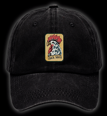 Rooster of Crack Shack Vintage Washed 100% Cotton Baseball Hat - TheDrunkShark
