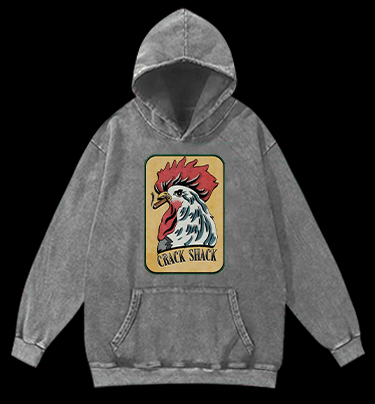 Rooster of Crack Shack Vintage Washed 100% Cotton Hoodie - TheDrunkShark