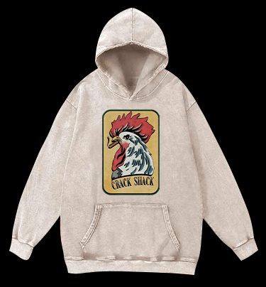 Rooster of Crack Shack Vintage Washed 100% Cotton Hoodie - TheDrunkShark