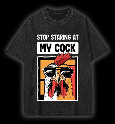  Rooster Talk Vintage Washed 100% Cotton T-Shirt - TheDrunkShark