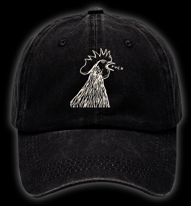 Rooster's Rry:FUCK Vintage Washed 100% Cotton Baseball Hat - TheDrunkShark