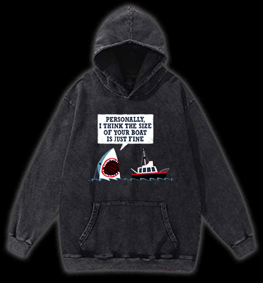 Shark: Boat??£¤s Fan Vintage Washed 100% Cotton Hoodie - TheDrunkShark