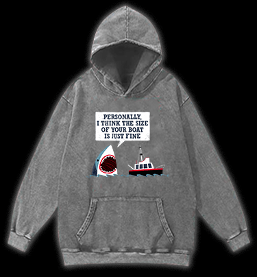 Shark: Boat??£¤s Fan Vintage Washed 100% Cotton Hoodie - TheDrunkShark