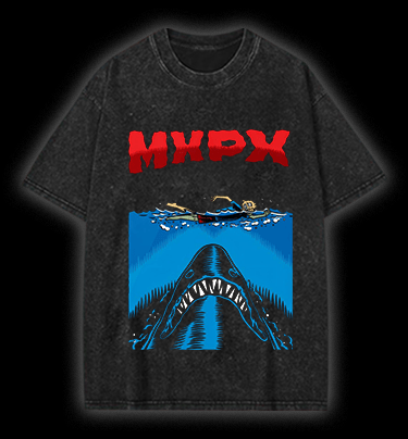  Shark Threat  Vintage Washed 100% Cotton T-Shirt - TheDrunkShark