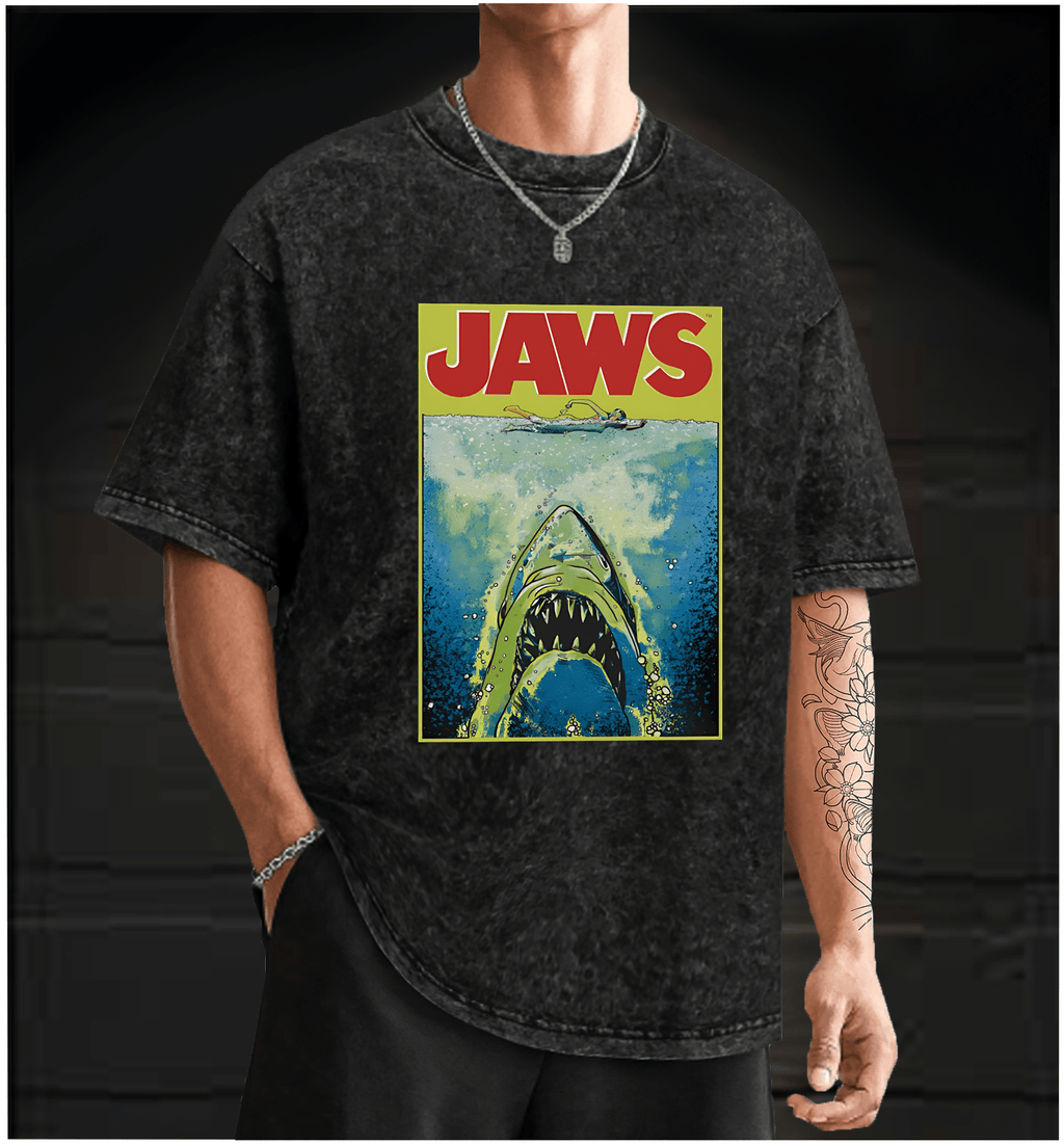 Shark's Uninvited Pool Party Vintage Washed 100% Cotton T-Shirt - TheDrunkShark