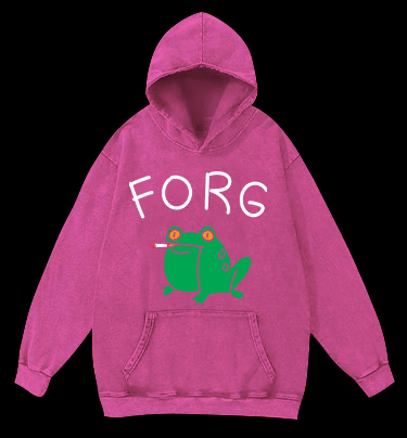 Smoking Frog Vintage Washed 100% Cotton Hoodie - TheDrunkShark