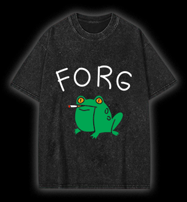 Smoking Frog Vintage Washed 100% Cotton T-Shirt - TheDrunkShark